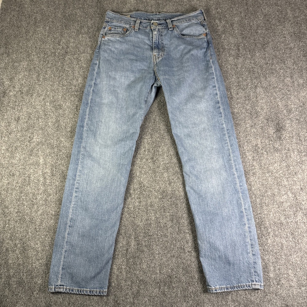 Levi's Premium 502 Taper Fit 30x32 (30x29) Denim Jeans Light Wash Stretch